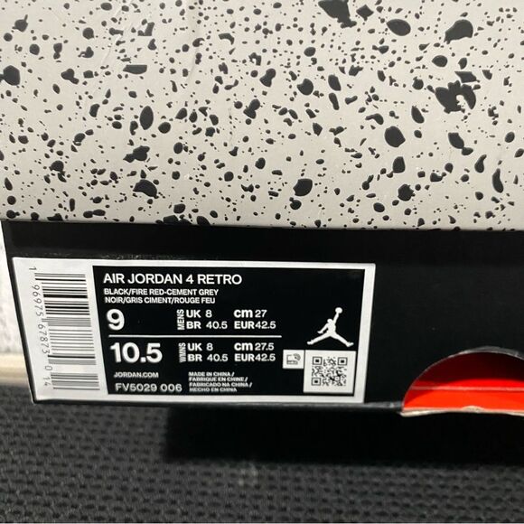 Nike Air Jordan 4 Retro Bred Reimagined Men's Size 9 - Picture 9 of 12